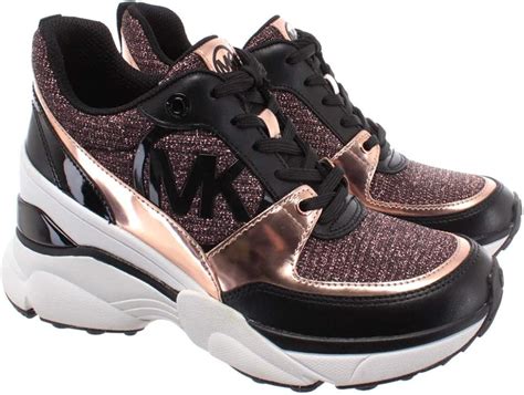 michael kors snaekr neon roze|michael kors pink gold sneakers.